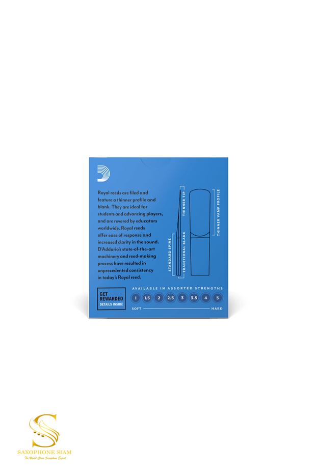 ROYAL BY D'ADDARIO ALTO SAXOPHONE REEDS (10 PCH)