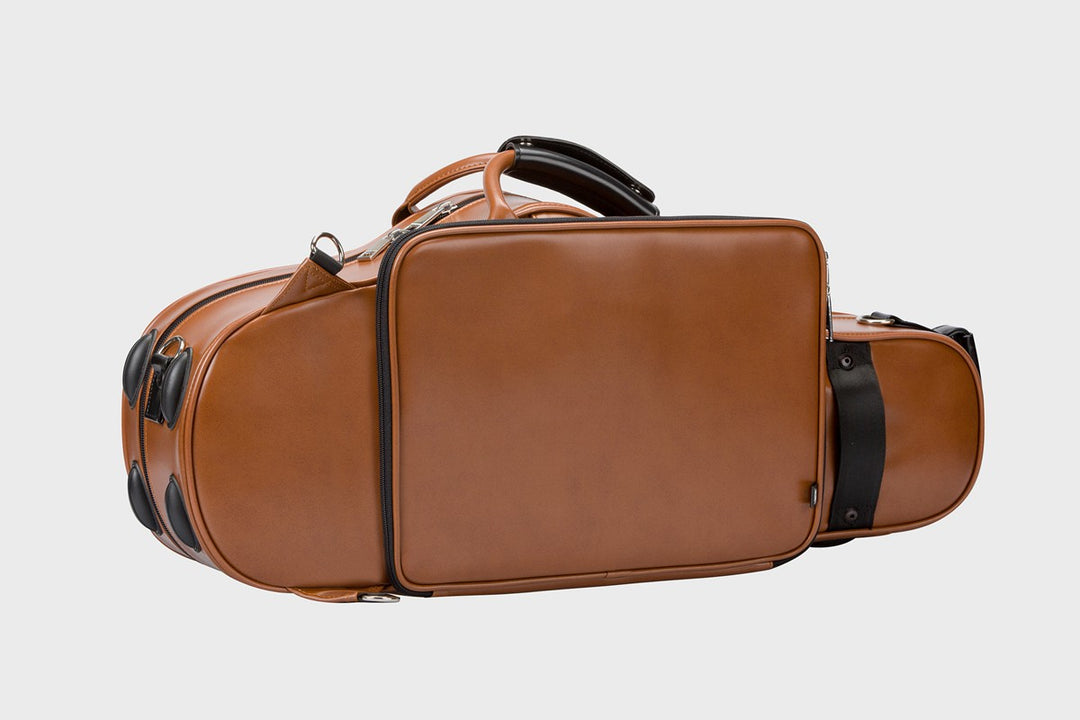 BROPRO Wooden Curved Alto saxophone case Brown - Royal Style