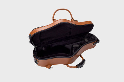 BROPRO Wooden Curved Alto saxophone case  Brown - Royal Style - W700CTL