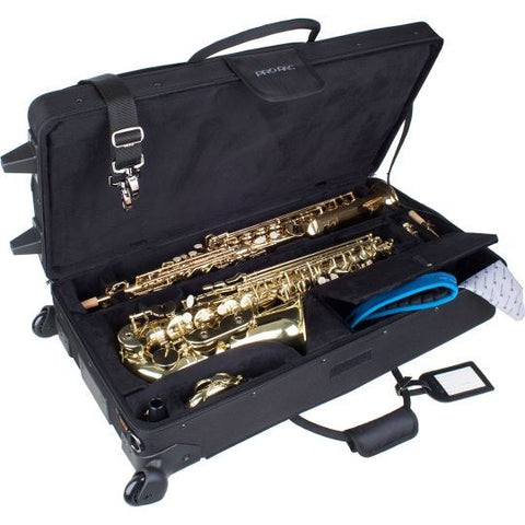 Protec Alto/Soprano Saxophones Combination PRO PAC Case With Wheels PB304SOPWL