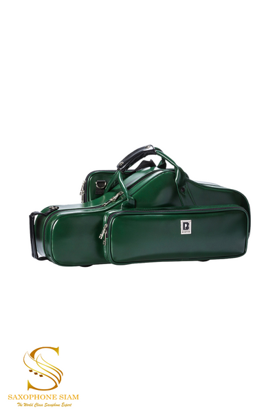 BROPRO Wooden Curved Alto saxophone case  Dark green - Royal Style - W700CTLDG