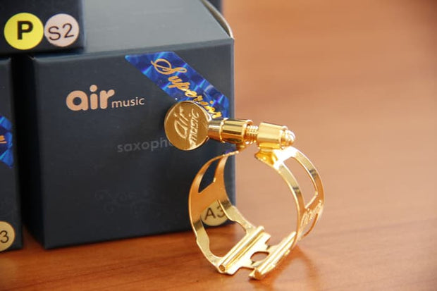 AIR MUSIC LIGATURE BARITONE SAX RACING SERIES GOLD PLATE