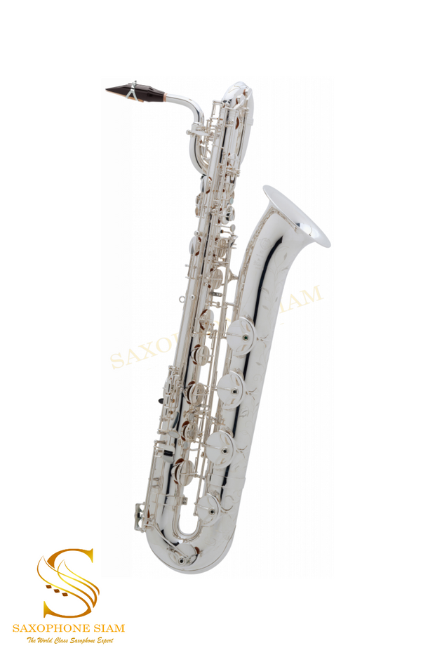 HENRI SELMER PARIS SUPER ACTION 80 SERIES II BARITONE SAXOPHONE SILVER PLATED