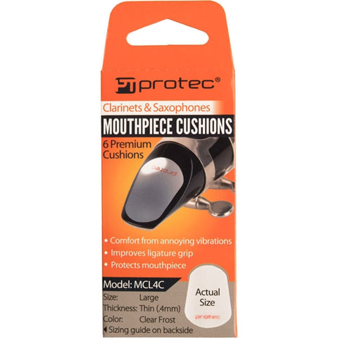 Protec Mouthpiece Cushions - Large, 0.4MM,  Qty 6 (Clear)