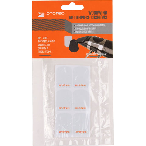 Protec Mouthpiece Cushions - Small, .4MM, Qty 6 (Clear) MCS4C