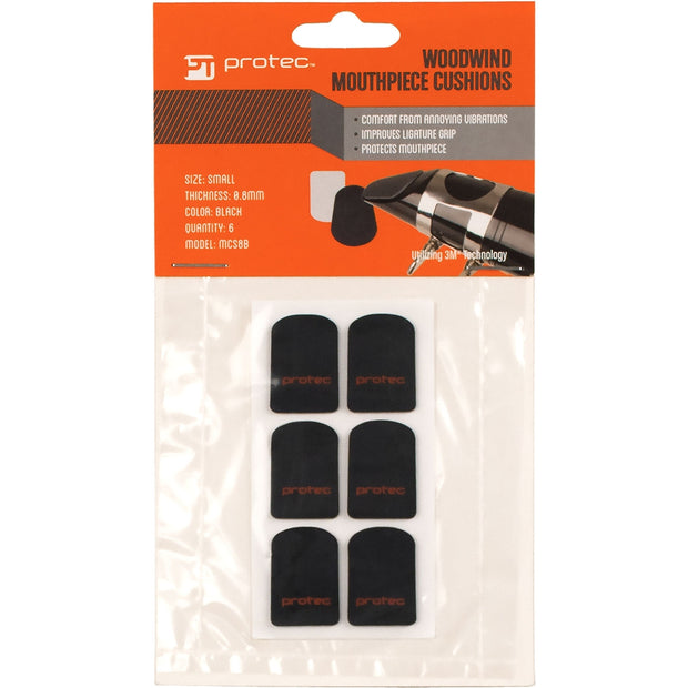 Protec Mouthpiece Cushions - Small, .8MM, Qty 6 (Black) MCS8B