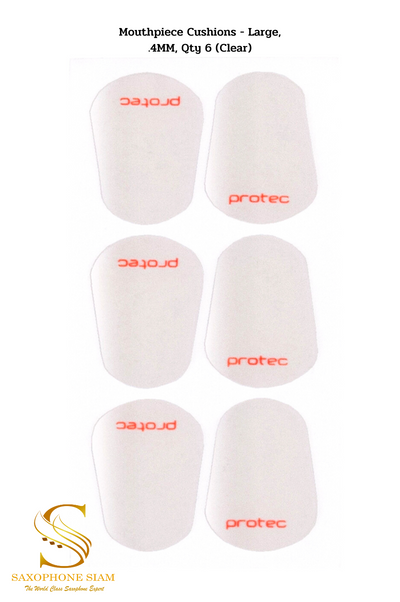 Protec Mouthpiece Cushions - Large, 0.4MM,  Qty 6 (Clear)