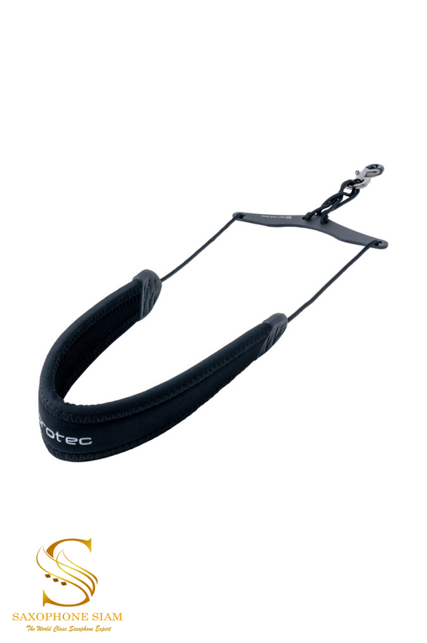 Protec Saxophone Neck Strap - Neoprene, Comfort Bar, Size 22" Regular (Black) NB310M