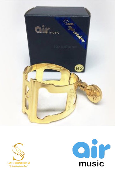 LIGATURE BARITONE SAX AIR MUSIC PATENT 2 GOLD PLATE