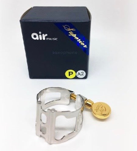 AIR MUSIC LIGATURE ALTO SAX PATENT 2 PLATINUM PLATED