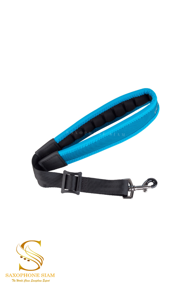 Protec Saxophone Neck Strap - Less Stress Neoprene, Metal Snap Regular (Teal Blue) NLS310MTB