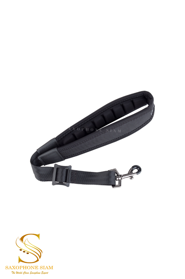 Protec Saxophone Neck Strap - Less Stress Neoprene, Metal Snap Tall (Black) NLS305M