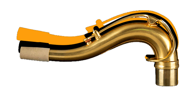 Rampone & Cazzani R1 Jazz Vintage Gold Plated Tenor neck with bag TSNJAU