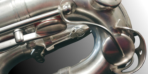 Rampone & Cazzani R1 Jazz Vintage Silver Plated Baritone neck with bag BSNJAG