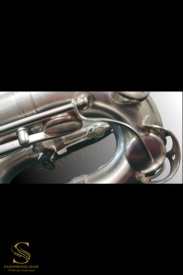 Rampone & Cazzani R1 Jazz Vintage Silver Plated Baritone neck with bag BSNJAG