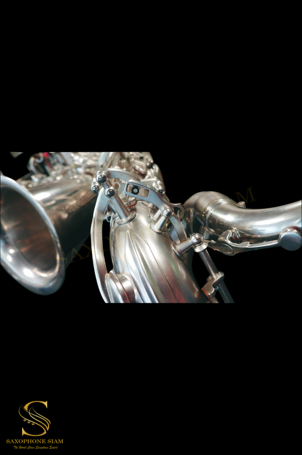 Rampone & Cazzani R1 Jazz Vintage Silver Plated Baritone neck with bag BSNJAG